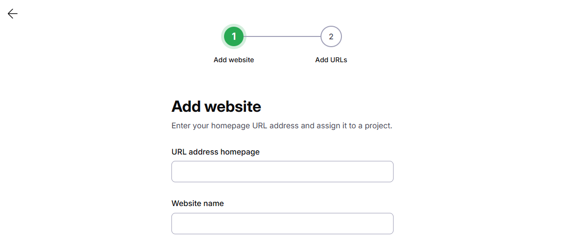 Add website step